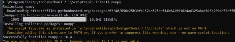 How to install numpy in Windows?